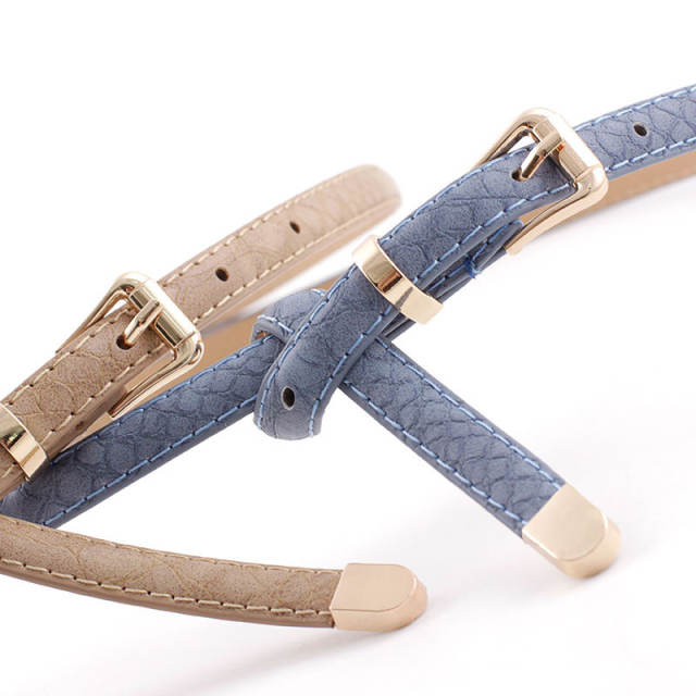 Popular women's snake pattern skinny knot belts