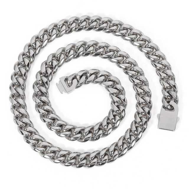 Hiphop stainless steel cuban link chain for men