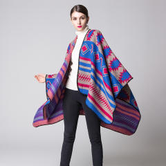 Geometric pattern warm shawl