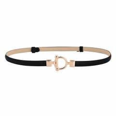 Adjustable thin cinch belt for women