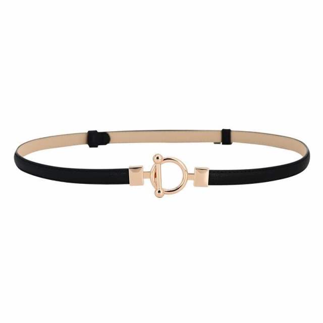 Adjustable thin cinch belt for women