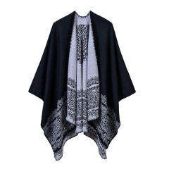 Lace pattern inside warm shawl