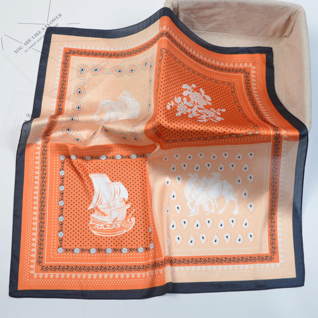 53cm satin square scarves for women