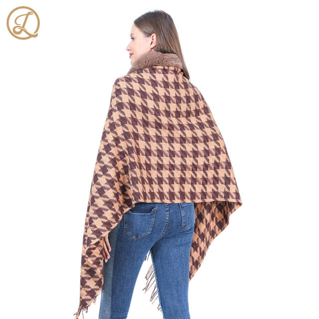 Autumn and Winter new houndstooth scarf shawl