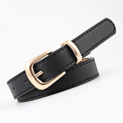 Solid color horseshoe buckle belts