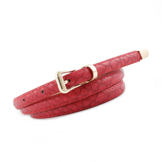 Popular women's snake pattern skinny knot belts