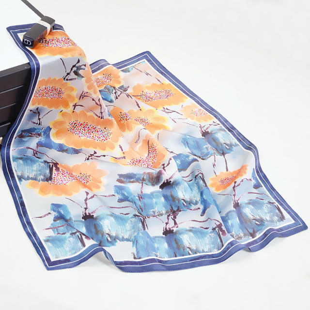 53cm silk chinese trend patterned square scarves