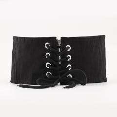 Black color corset style belt
