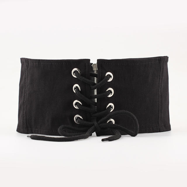 Black color corset style belt