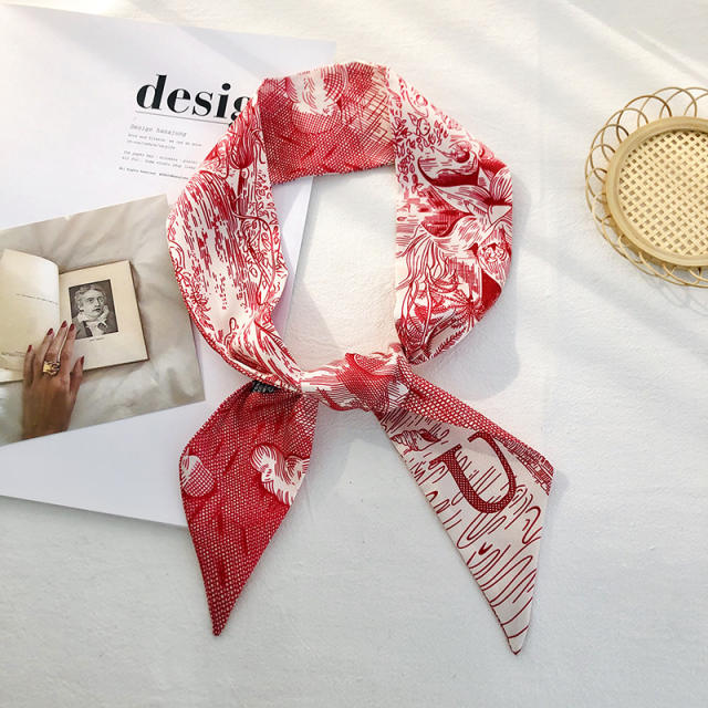 Inital letter skinny neckerchief
