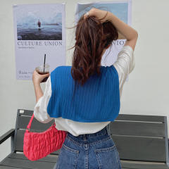 Summer knitted shawl scarf plain color