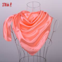 90cm plain color satin square scarf