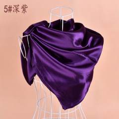 90cm plain color satin square scarf
