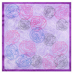 60cm painted rose Lady square scarves