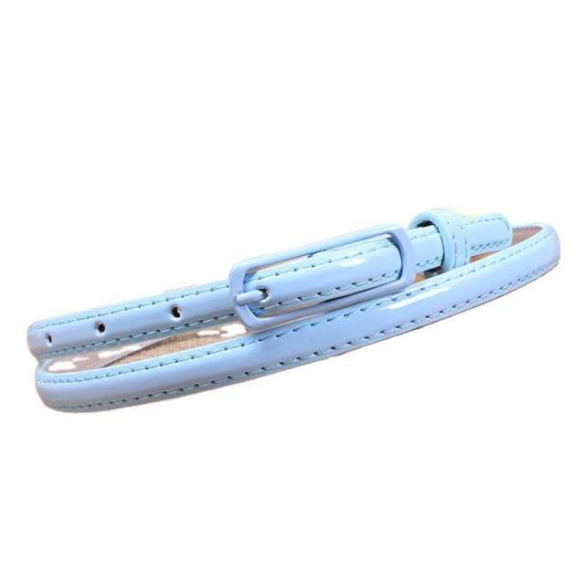 Candy color thin buckle belts