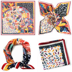 53cm silk square scarves for lady