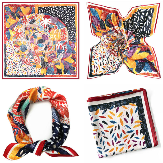 53cm silk square scarves for lady