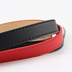 Solid color horseshoe buckle belts