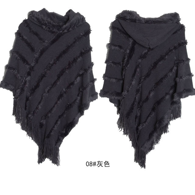 Autumn winter knitted warm shawl scarf for women