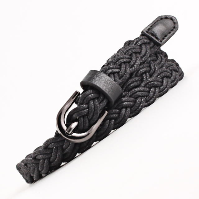 Vintage wax rope braided belt
