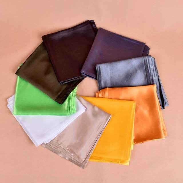 90cm plain color satin square scarf