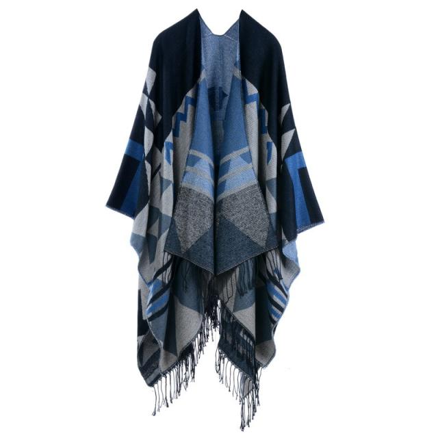 Boho tassel shawl with slit
