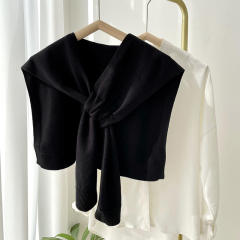 Korean fashion plain color kniited shawl scarf