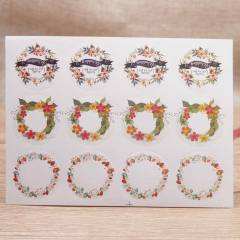 DIY handmade thank you stickers 12pcs/1paper 3cm