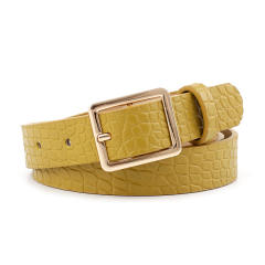 New crocodile pattern buckle belt