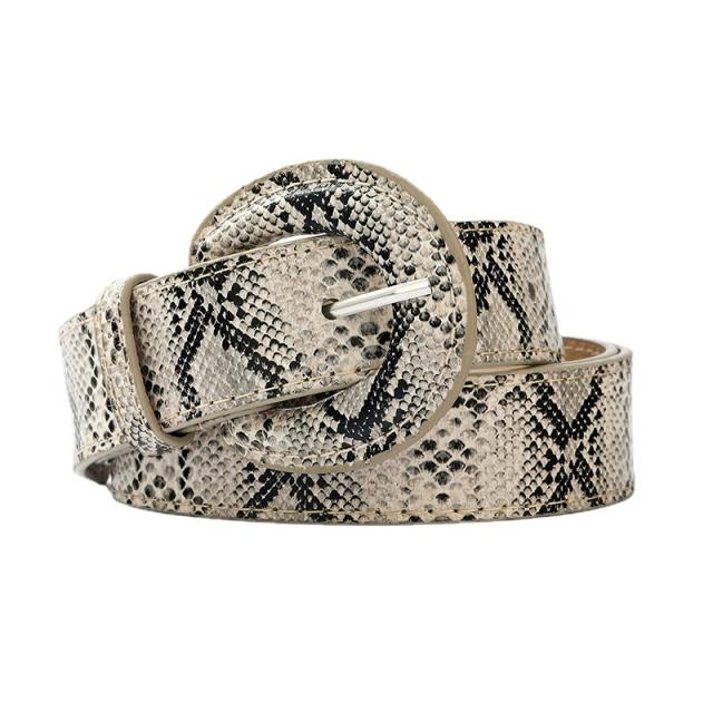 Animal pattern vintage buckle belts