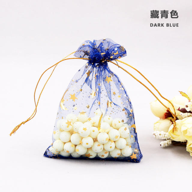 Colorful mesh jewelry bag