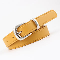Solid color horseshoe buckle belts