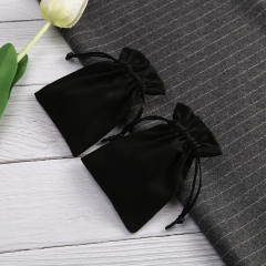 Black flannel jewelry package bag