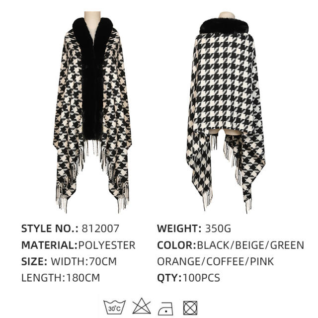 Autumn and Winter new houndstooth scarf shawl