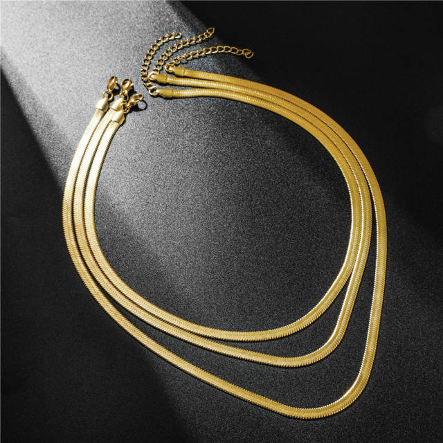 Hiphop stainless steel snake chain choker for men