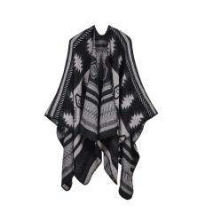 Geometric pattern warm shawl