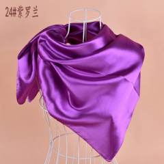 90cm plain color satin square scarf