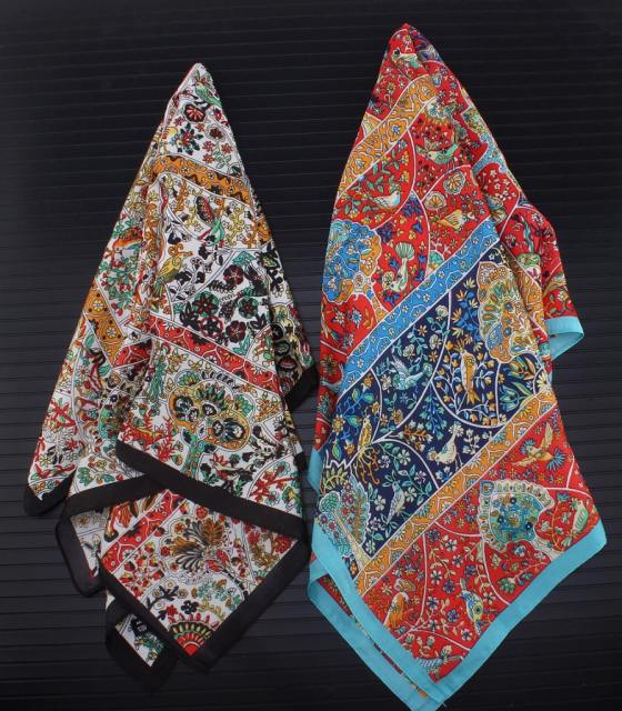 55cm stain floral square scarves
