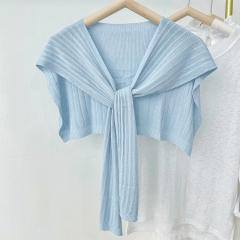 Summer knitted shawl scarf plain color