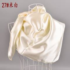 90cm plain color satin square scarf