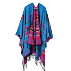 Geometric pattern warm shawl