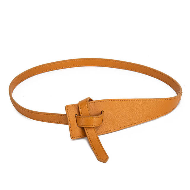 Concise PU leather obi belt