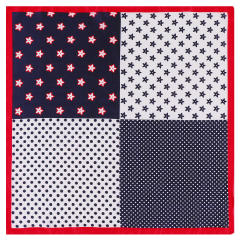 INS patchwork satin square scarves 53cm