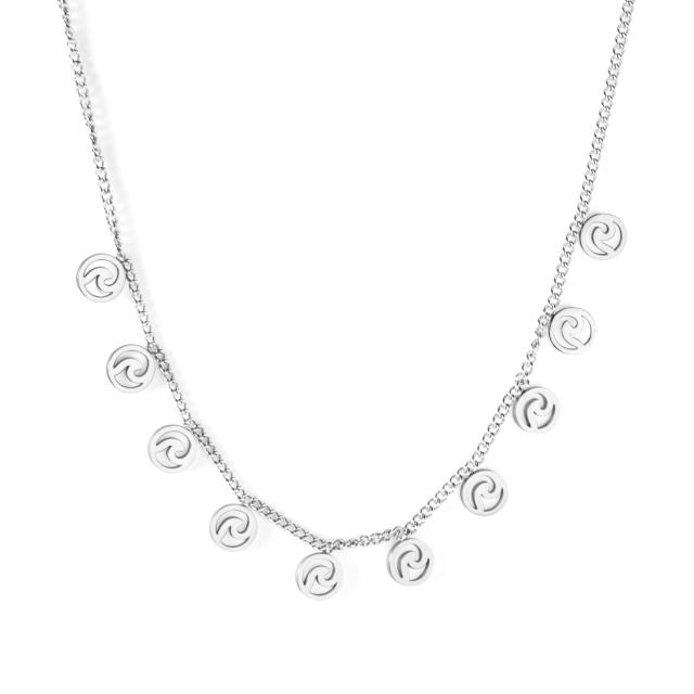 Concise stainless steel chain choker