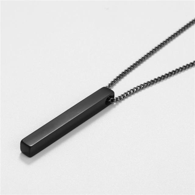 Hiphop stainless steel bar necklace for men(only pendant stainless steel)