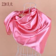 90cm plain color satin square scarf