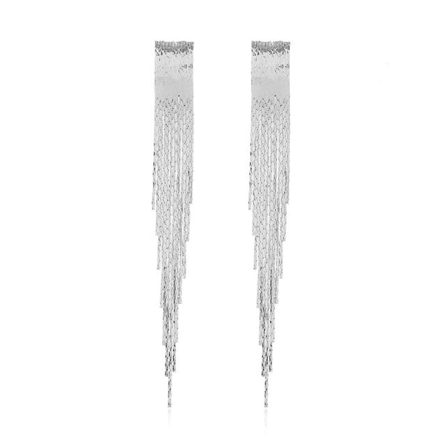 Chain tassel earrings 925 silver needle