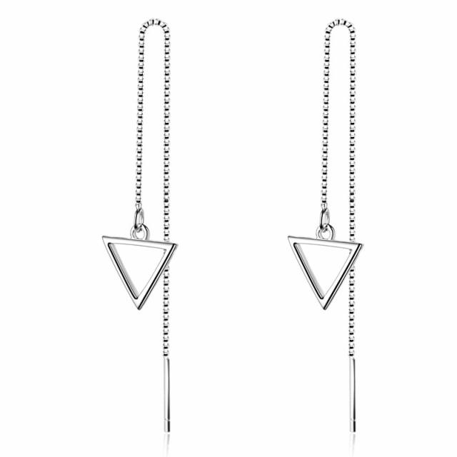Triangle threader earrings