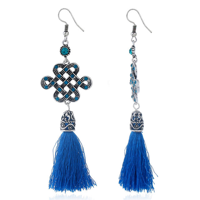 Fashion Chinese knot thread tassel earrings