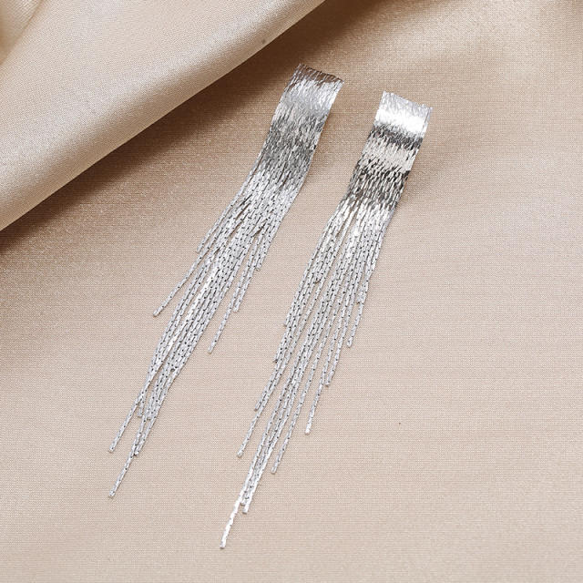Chain tassel earrings 925 silver needle